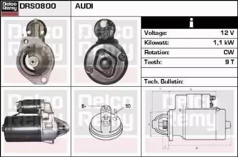 Remy DRS0800 - Motorino d'avviamento autozon.pro