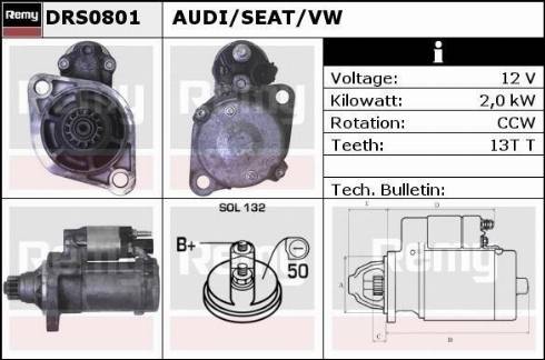 Remy DRS0801 - Motorino d'avviamento autozon.pro