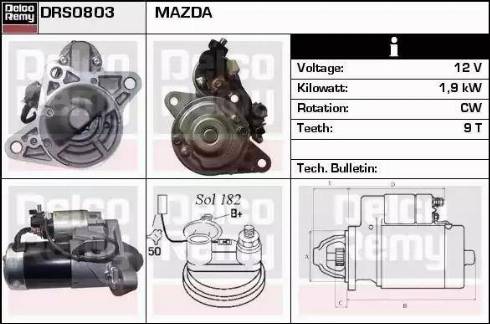 Remy DRS0803 - Motorino d'avviamento autozon.pro