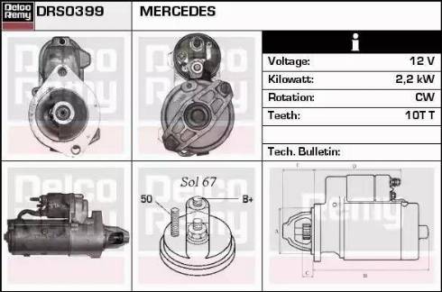 Remy DRS0399 - Motorino d'avviamento autozon.pro