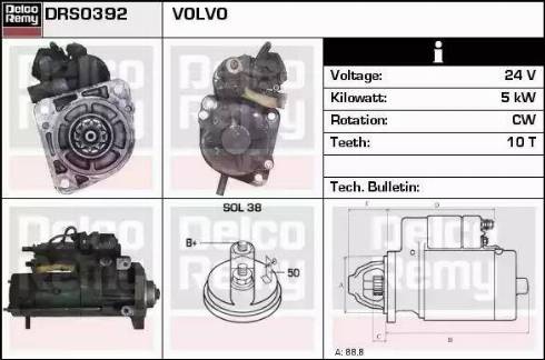 Remy DRS0392 - Motorino d'avviamento autozon.pro