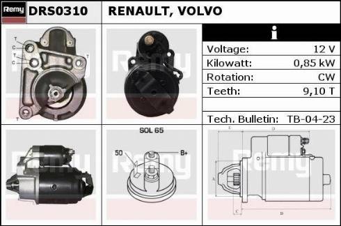 Remy DRS0310X - Motorino d'avviamento autozon.pro