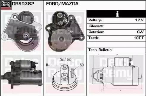 Remy DRS0382 - Motorino d'avviamento autozon.pro