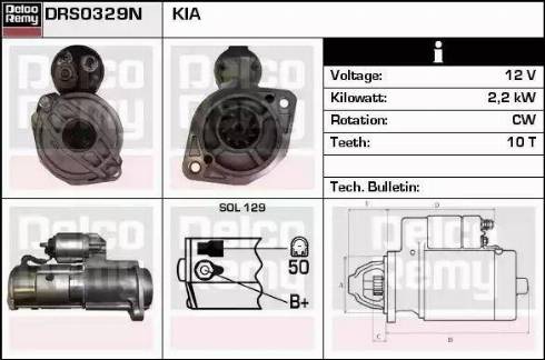 Remy DRS0329N - Motorino d'avviamento autozon.pro