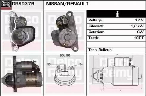 Remy DRS0376 - Motorino d'avviamento autozon.pro