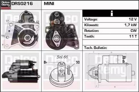 Remy DRS0216 - Motorino d'avviamento autozon.pro