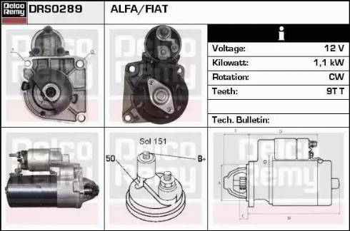 Remy DRS0289 - Motorino d'avviamento autozon.pro