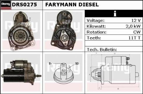 Remy DRS0275 - Motorino d'avviamento autozon.pro