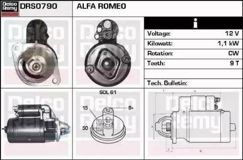 Remy DRS0790 - Motorino d'avviamento autozon.pro