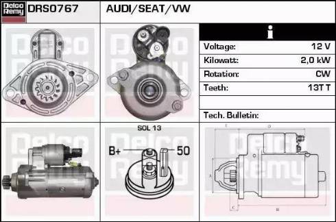 Remy DRS0767 - Motorino d'avviamento autozon.pro