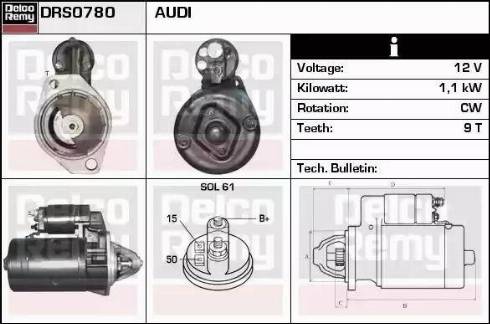 Remy DRS0780 - Motorino d'avviamento autozon.pro