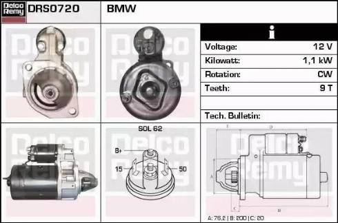 Remy DRS0720 - Motorino d'avviamento autozon.pro