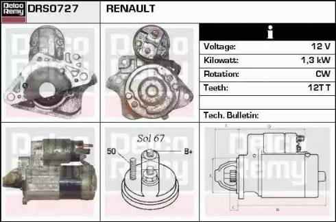 Remy DRS0727 - Motorino d'avviamento autozon.pro