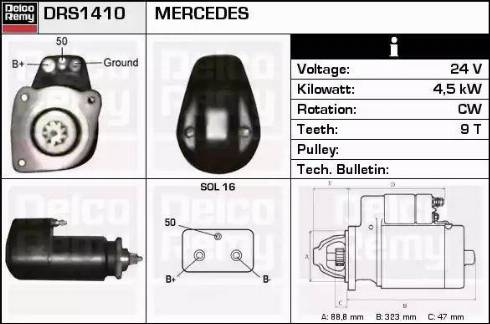 Remy DRS1410 - Motorino d'avviamento autozon.pro