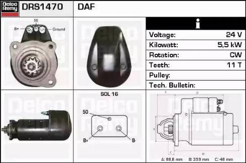 Remy DRS1470 - Motorino d'avviamento autozon.pro