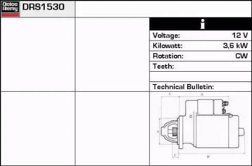 Remy DRS1530 - Motorino d'avviamento autozon.pro