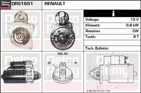 Remy DRS1651 - Motorino d'avviamento autozon.pro