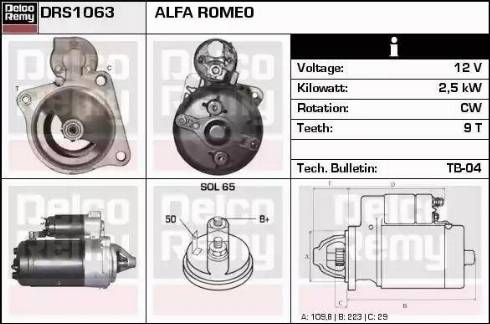 Remy DRS1063 - Motorino d'avviamento autozon.pro