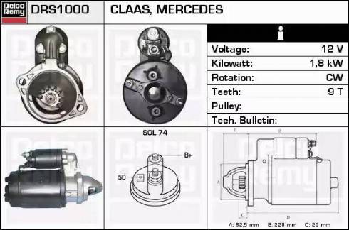 Remy DRS1000 - Motorino d'avviamento autozon.pro