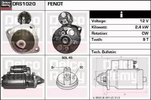 Remy DRS1020 - Motorino d'avviamento autozon.pro