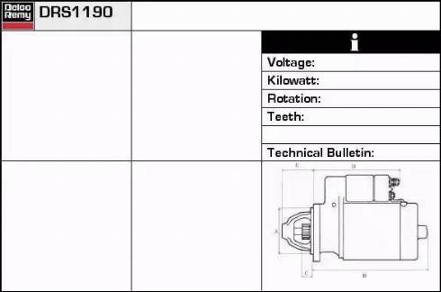 Remy DRS1190 - Motorino d'avviamento autozon.pro