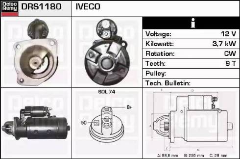 Remy DRS1180 - Motorino d'avviamento autozon.pro