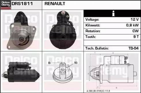 Remy DRS1811 - Motorino d'avviamento autozon.pro