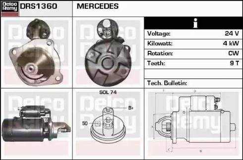 Remy DRS1360 - Motorino d'avviamento autozon.pro