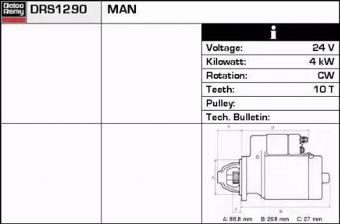 Remy DRS1290 - Motorino d'avviamento autozon.pro