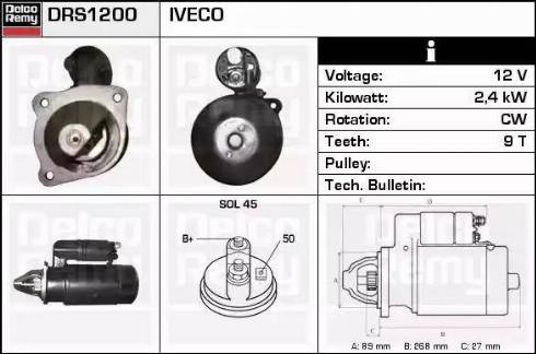 Remy DRS1200 - Motorino d'avviamento autozon.pro