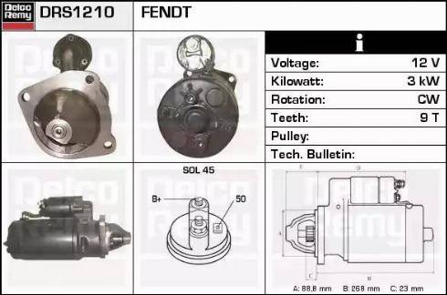 Remy DRS1210 - Motorino d'avviamento autozon.pro