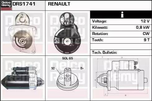 Remy DRS1741 - Motorino d'avviamento autozon.pro