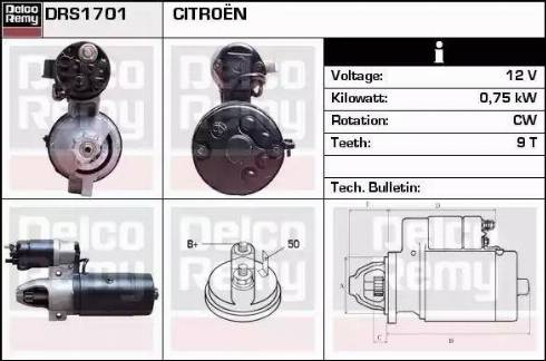 Remy DRS1701 - Motorino d'avviamento autozon.pro