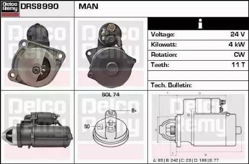 Remy DRS8990 - Motorino d'avviamento autozon.pro