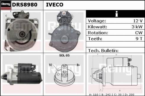 Remy DRS8980 - Motorino d'avviamento autozon.pro