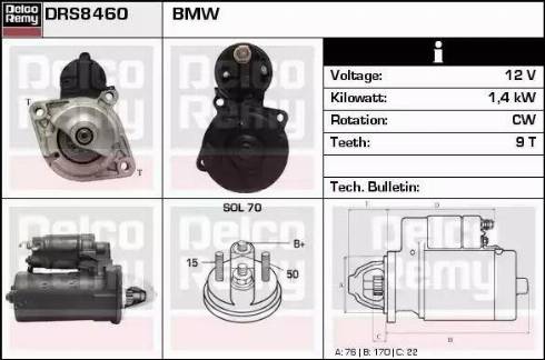 Remy DRS8460 - Motorino d'avviamento autozon.pro