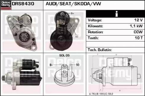 Remy DRS8430 - Motorino d'avviamento autozon.pro