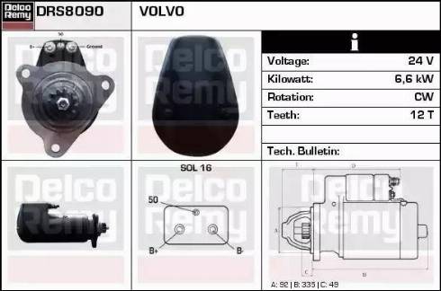 Remy DRS8090 - Motorino d'avviamento autozon.pro