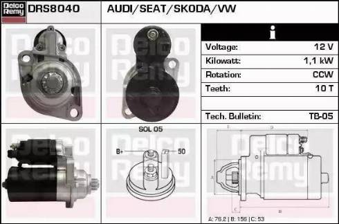 Remy DRS8040 - Motorino d'avviamento autozon.pro