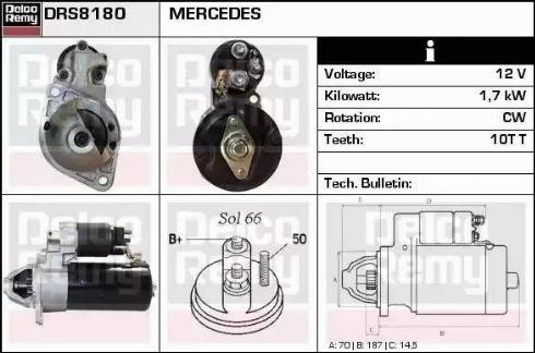 Remy DRS8180 - Motorino d'avviamento autozon.pro