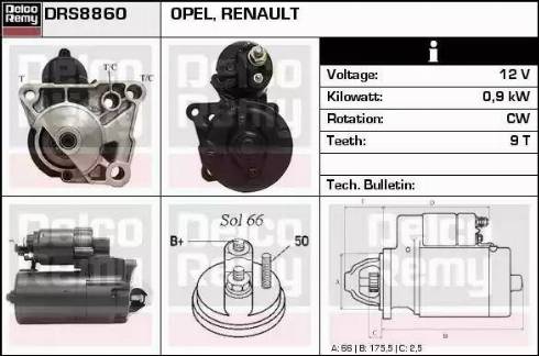 Remy DRS8860 - Motorino d'avviamento autozon.pro