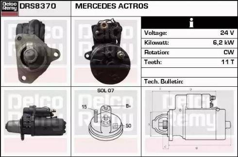 Remy DRS8370 - Motorino d'avviamento autozon.pro