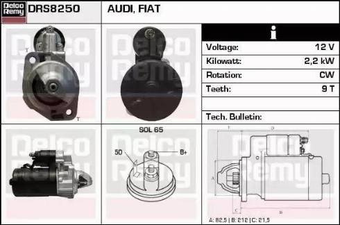 Remy DRS8250 - Motorino d'avviamento autozon.pro