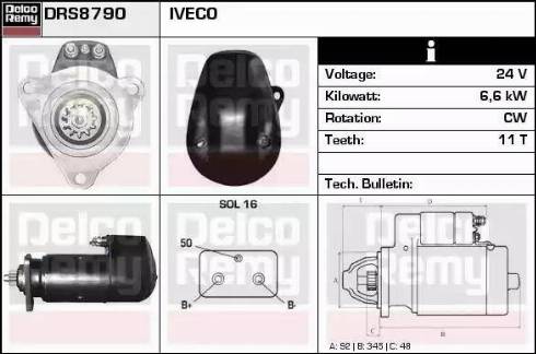 Remy DRS8790 - Motorino d'avviamento autozon.pro