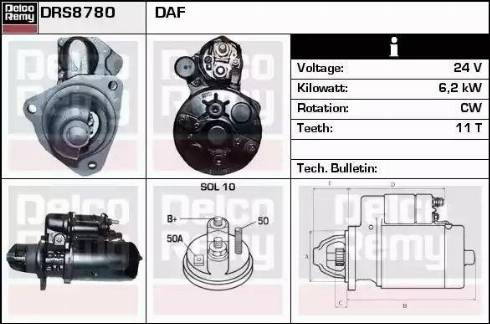 Remy DRS8780 - Motorino d'avviamento autozon.pro