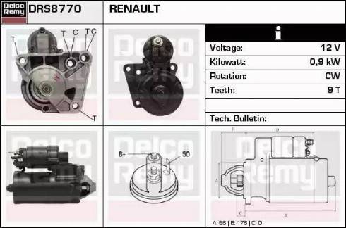 Remy DRS8770 - Motorino d'avviamento autozon.pro