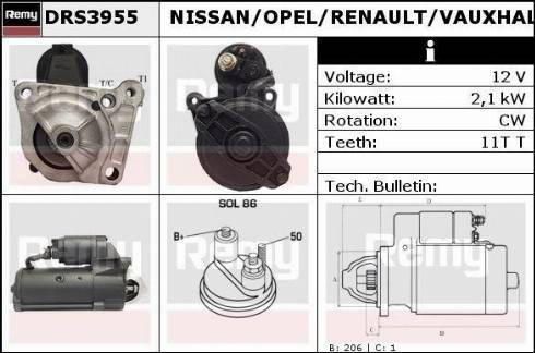 Remy DRS3955X - Motorino d'avviamento autozon.pro