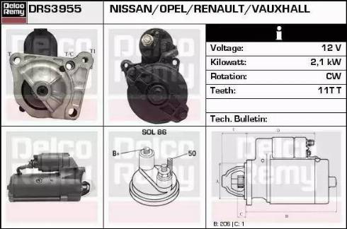 Remy DRS3955 - Motorino d'avviamento autozon.pro