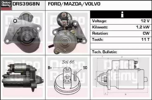 Remy DRS3968N - Motorino d'avviamento autozon.pro