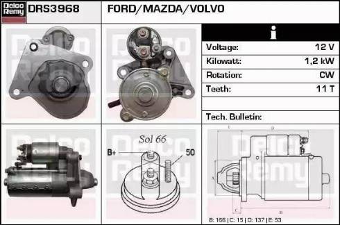 Remy DRS3968 - Motorino d'avviamento autozon.pro